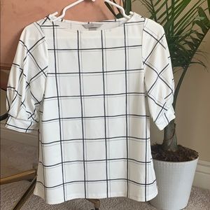 H&M Windowpane Blouse